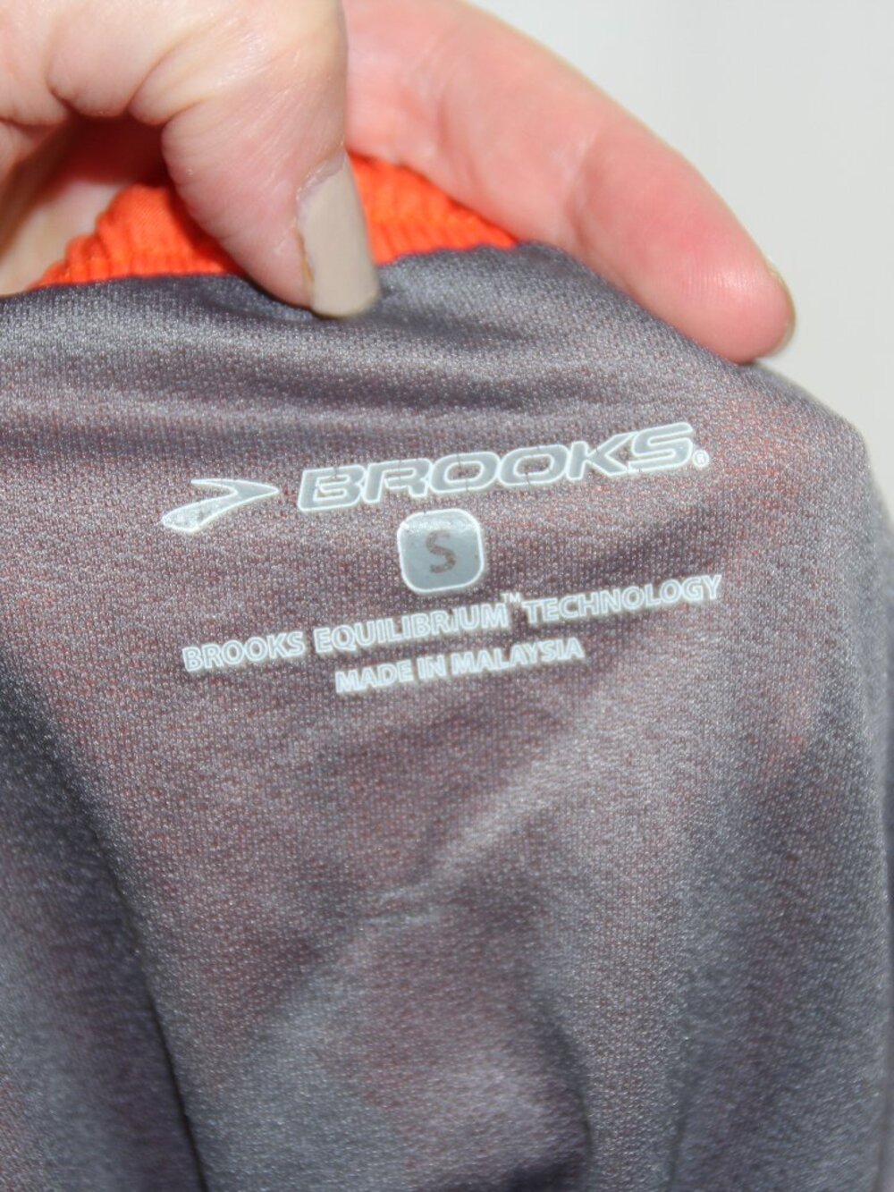 Brooks Women's Running Shorts Orange with Gray Lining Size Sm Adj. Waist - Picture 6 of 6